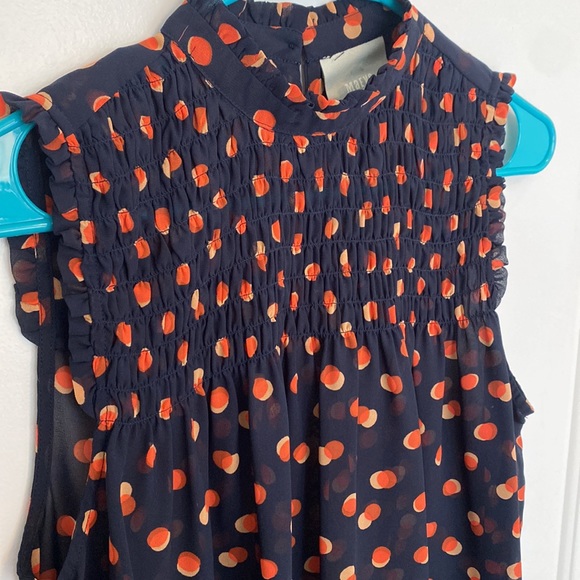 MAEVE Anthropologie TankTop Blouse Navy Size 4 - Picture 3 of 10